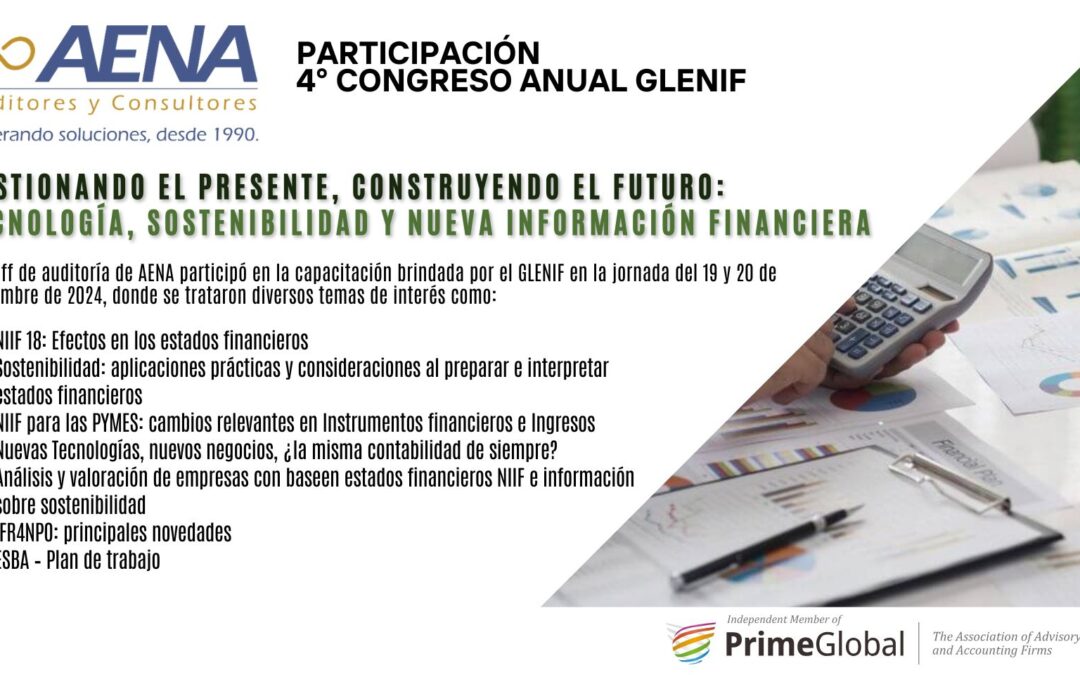 Participación en el 4to congreso anual: Gestionando el presente, construyendo el futuro: Tecnología, Sostenibilidad y Nueva Información Financiera